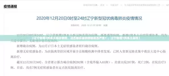 【辽宁新增1例本土确诊病例,这名确诊者的病情是否严重?,辽宁新增1例本土疑似】 【辽宁新增1例本土确诊病例,这名确诊者的病情是否严重?,辽宁新增1例本土疑似】