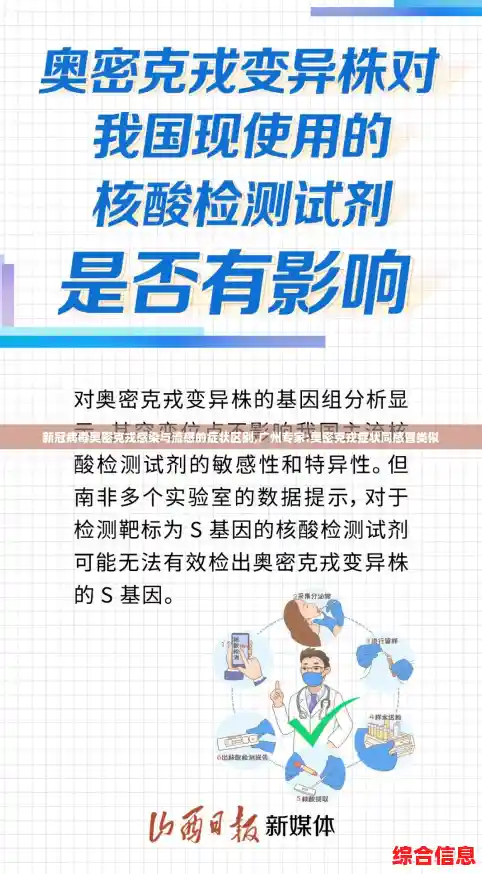 新冠病毒奥密克戎感染与流感的症状区别,广州专家:奥密克戎症状同感冒类似